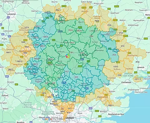 Service area of The Gardeners Rain Irrigation Specialists